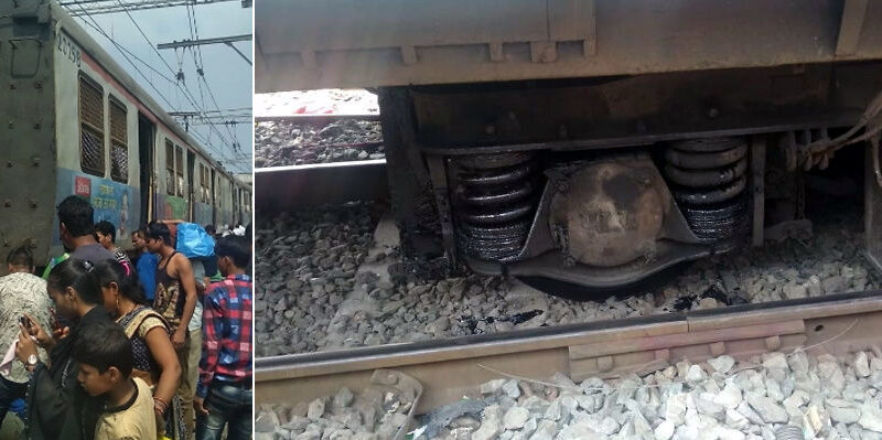 मुंबई: माहिम के पास पटरी से उतरे लोकल ट्रेन के कई डिब्बे