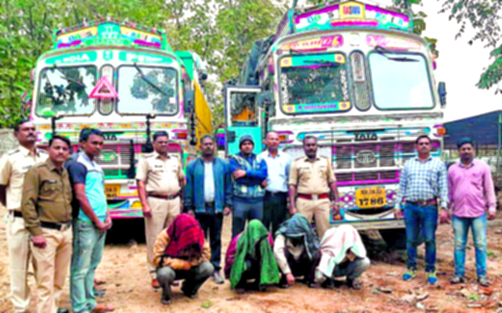 नागपुर: ट्रक पर लादकर ले जा रहे 20 मवेशियों को पुलिस ने कराया मुक्त