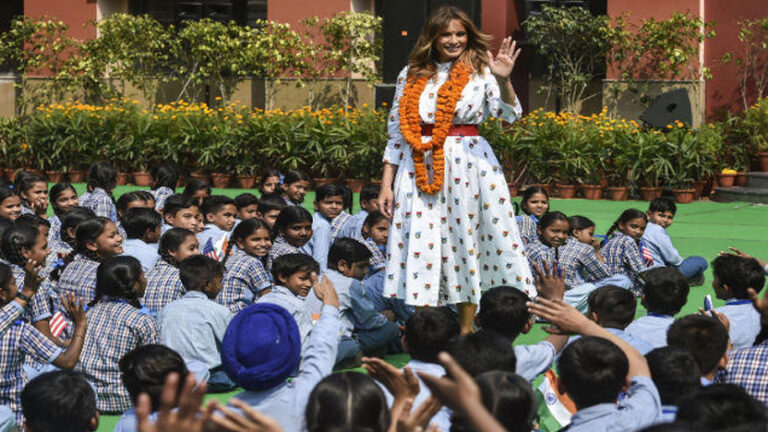 दिल्ली: मेलानिया ट्रंप ने बच्चों के सवालों का कुछ यूं दिया जवाब...