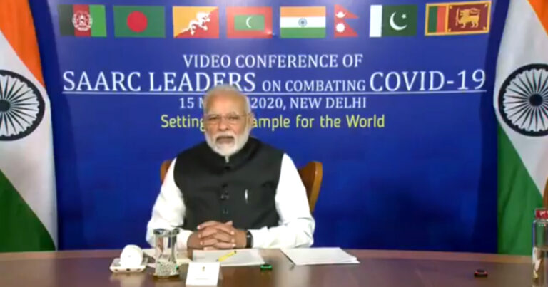 भारत ने कोरोना वायरस को लेकर सार्क नेताओं से की विडियो कॉन्फ्रेंसिंग