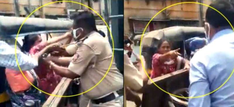 लॉकडाउन: सब्जी बेचने से रोकने पर महिला ने पुलिस से की हाथापाई!
