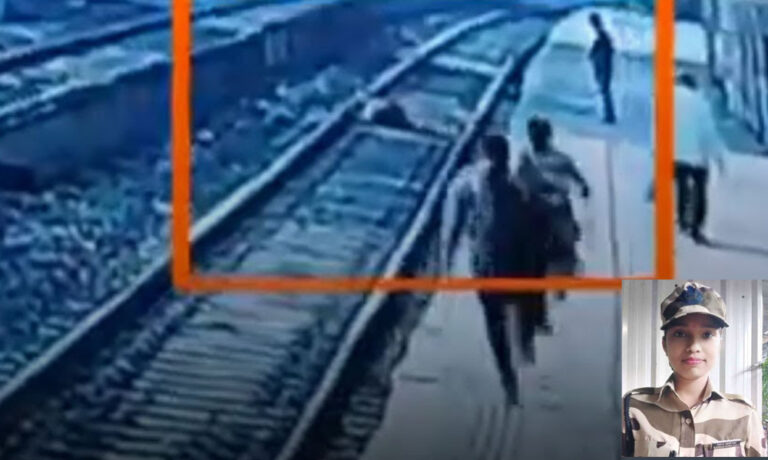 मुंबई: महिला जवान ने दिखाई गज़ब की दिलेरी, ट्रैक पर कूदकर बचाई यात्री की जान!