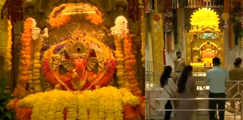 नए साल के खास अवसर पर ऑनलाइन बुकिंग कर बाप्‍पा के दर्शन करने सिद्धिविनायक मंदिर पहुंचे भक्‍त