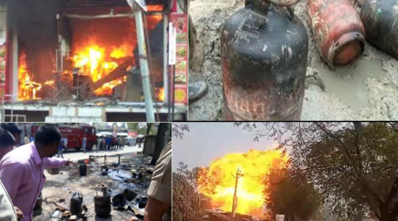 यूपी के गोंडा में एक साथ 18 गैस सिलेंडर फटे, लगी भीषण आग, अफरा-तफरी का माहौल