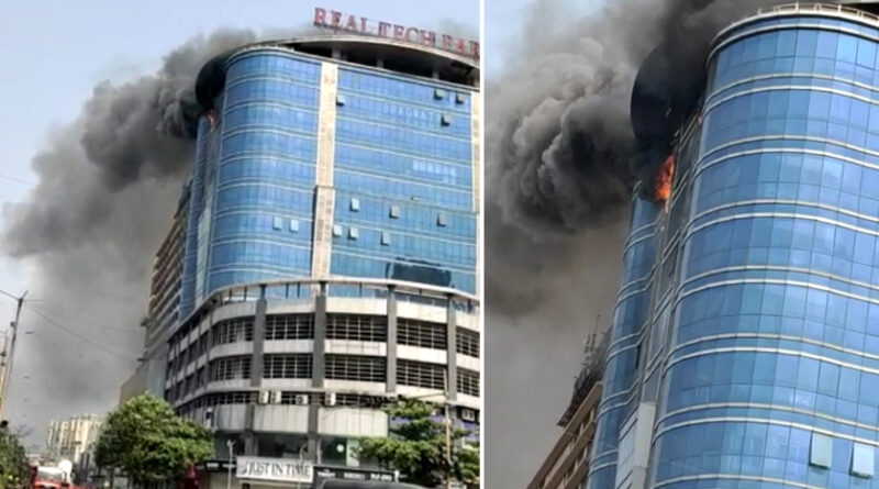 नवी मुंबई में एक बहुमंजिला इमारत में भीषण आग