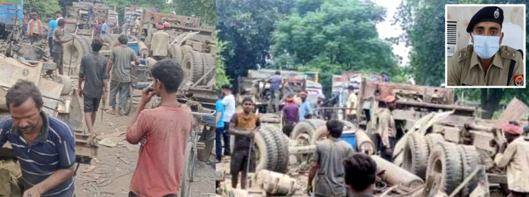 वाराणसी: कबाड़ मंडी में काटे जा रहे थे चोरी के ट्रक, पुलिस की छापेमारी में हुआ खुलासा, 3 महीने में बिके 139 बड़े वाहन!