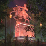 शिवतीर्थ पर विराजमान 'छत्रपति शिवाजी महाराज' की प्रतिमा