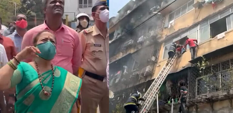 मुंबई के महालक्ष्मी इलाके में 'विट्ठल निवास' की तीसरी मंजिल पर लगी भीषण आग