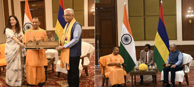 मारीशस के प्रधानमंत्री प्रविंद जगन्‍नाथ संग सीएम योगी ने की होटल ताज गैंगेज में बैठक, कई अहम् विषयों पर हुई चर्चा