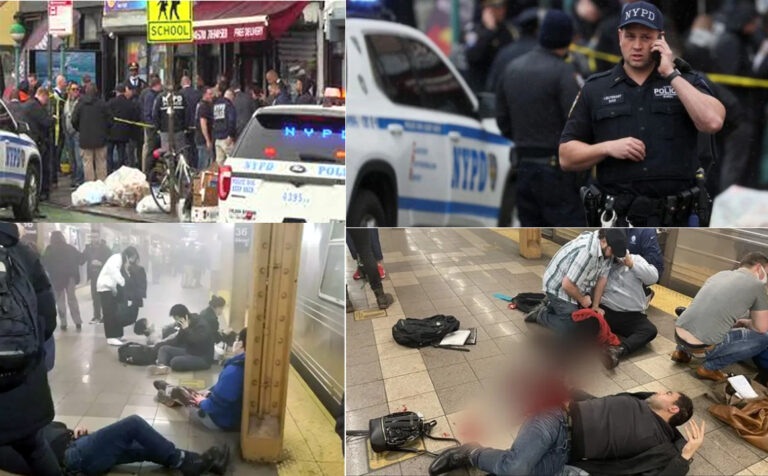 न्यूयार्क के सबवे स्टेशन पर गोलीबारी में 13 घायल, अज्ञात हमलावर ने पहन रखा था गैस मास्क