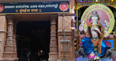 गणेशगल्ली के प्रसिद्ध 'मुंबईचा राजा' की पहली झलक, काशी विश्वनाथ मंदिर की थीम पर तैयार किया गया है पंडाल