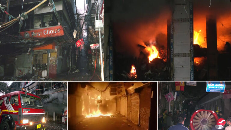 दिल्ली के 'भागीरथ पैलेस' में भीषण आग