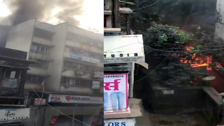 Fire breaks out near Parekh Hospital Mumbai Ghatkopar