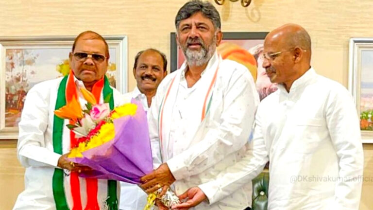 Former BJP MLC Baburao Chinchansur joined the Congress