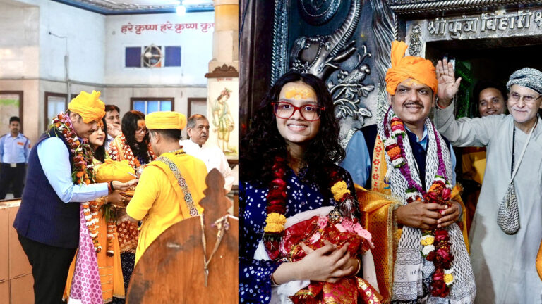 Devendra Fadnavis worshiped in Dwarkadhish temple as per rituals