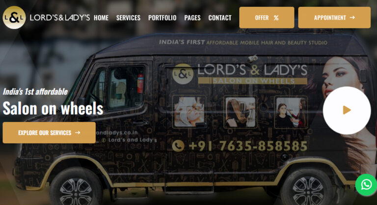 salon on wheels, lords & ladys