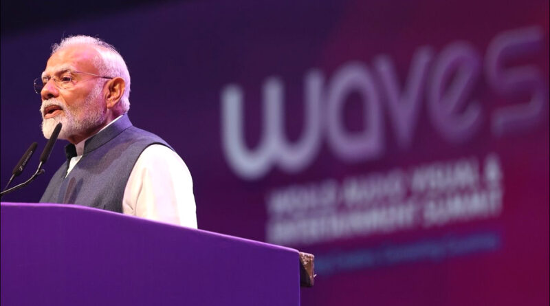 WAVES 2025 में पीएम मोदी बोले- भारत में क्रिएटिविटी की लहर, क्रिएटर्स देश की अर्थव्यवस्था में नई वेव ला रहे