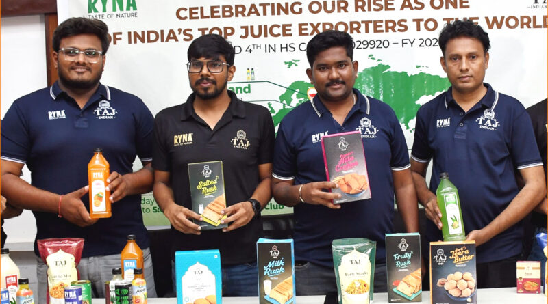 Taj Indian Group ने संचालन के पहले ही वर्ष में भारत के शीर्ष (टॉप) चार जूस निर्यातकों में बनाई जगह!