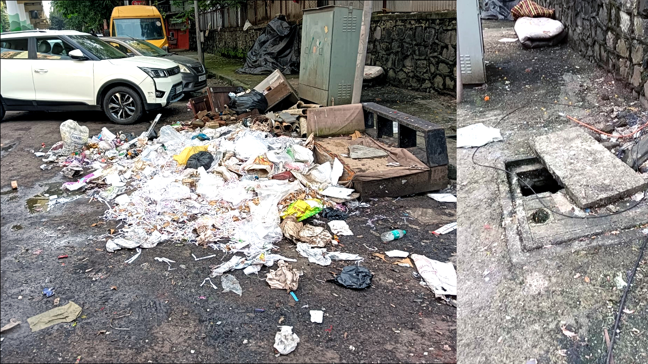 स्वच्छ मुंबई के प्रति BMC उदासीन; चेंबूर पश्चिम के माहुल-घाटकोपर लिंक रोड पर गंदगी का अंबार!