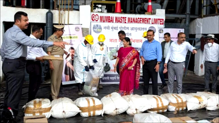 नशे के खिलाफ नवी मुंबई पुलिस की कड़ी कार्रवाई, नष्ट किए 26.48 करोड़ के ड्रग्स!