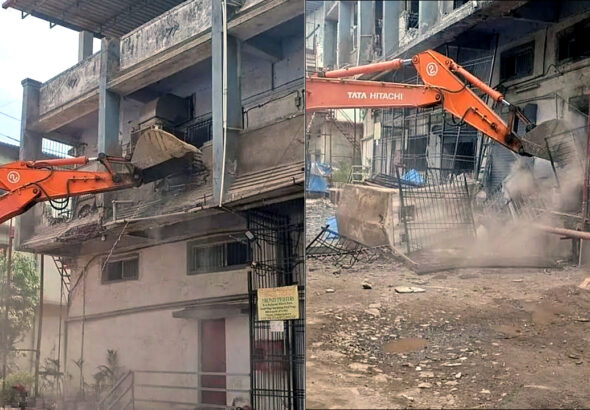 MMRDA की बड़ी कार्रवाई: भिवंडी के राजलक्ष्मी कंपाउंड में बने अवैध गोदामों पर चला बुलडोजर