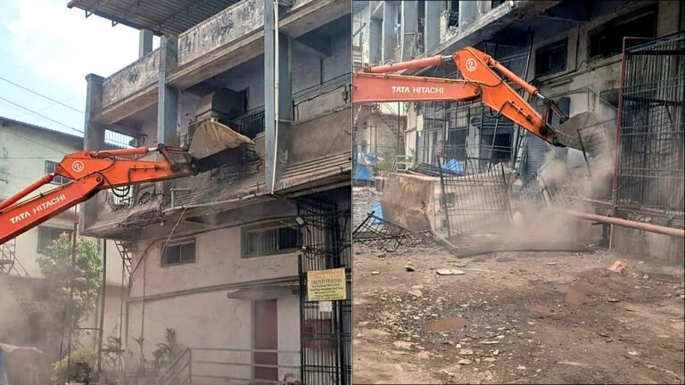 MMRDA की बड़ी कार्रवाई: भिवंडी के राजलक्ष्मी कंपाउंड में बने अवैध गोदामों पर चला बुलडोजर