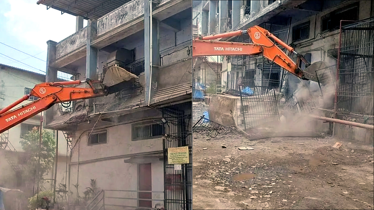 MMRDA की बड़ी कार्रवाई: भिवंडी के राजलक्ष्मी कंपाउंड में बने अवैध गोदामों पर चला बुलडोजर