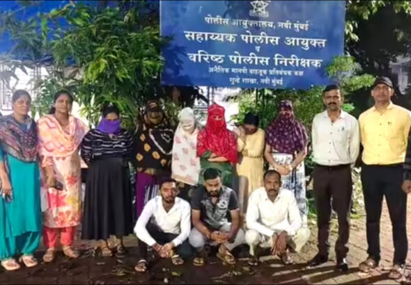 नवी मुंबई पुलिस का लॉज पर सर्जिकल स्ट्राइक: 2 बांग्लादेशी सहित 6 महिलाओं को छुड़ाया!