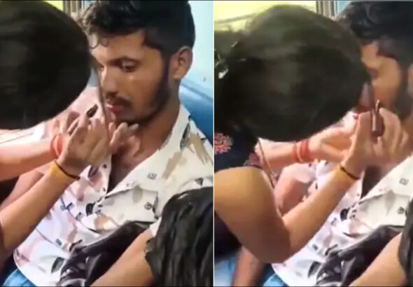 शर्मसार! चूड़ियां पहनाईं और लिपस्टिक लगाई; चलती ट्रेन में छेड़छाड़ करने वाले मनचले को मिला अनोखा सबक!