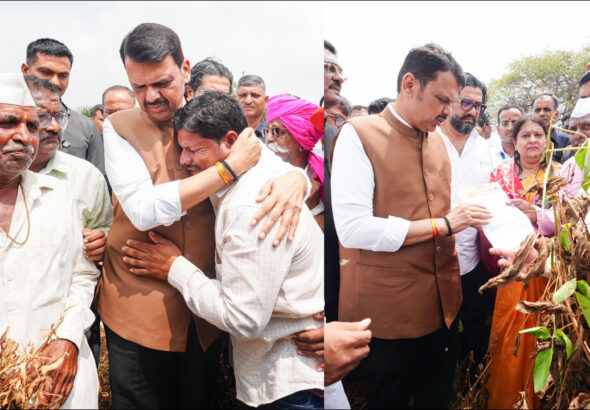 Maharashtra: किसान की आंखों में आंसू देख पिघल गए CM फडणवीस, गले लगाकर बोले- चिंता मत करो सरकार तुम्हारे साथ है..